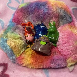 Yowie World Monsters Lot of 4 Toy Figures Mini ooze Crag Nap 002